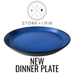 NEW Stone Lain Albie Round Dinner Plate Dinnerware Blue Black Replacement Plates